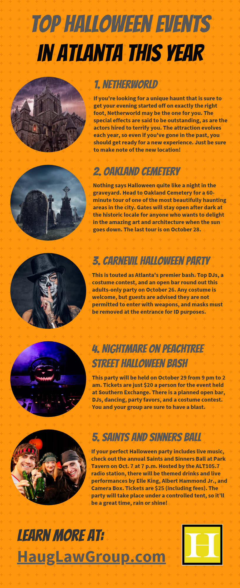 Top Halloween events in Atlanta This Year infographic