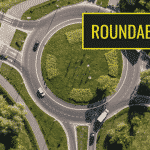 Image of a traffic roundabout